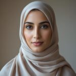 photo of full face of arabic woman looks real , for formal use (1)